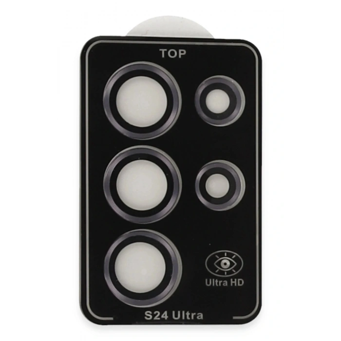 LitaeTrend Samsung Galaxy S24 Ultra PVD Metal Kamera Lens - Derin Mor