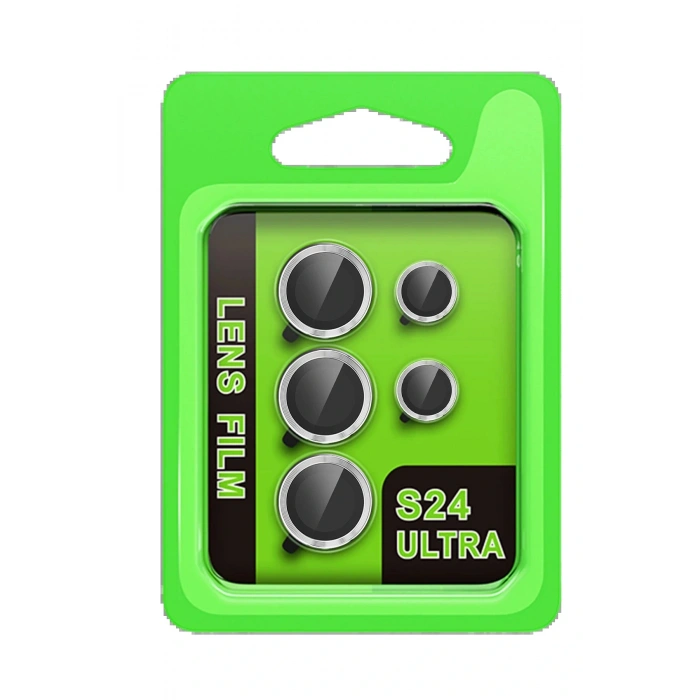 LitaeTrend Samsung Galaxy S24 Ultra Raze Metal Kamera Lens - Gümüş