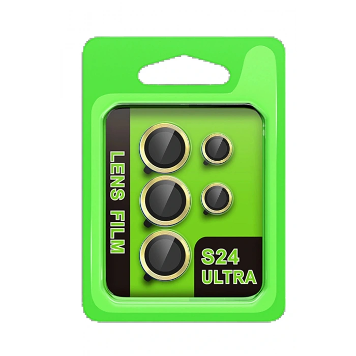 LitaeTrend Samsung Galaxy S24 Ultra Raze Metal Kamera Lens - Sarı