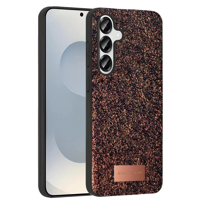 LitaeTrend Samsung Galaxy S25 Bright Simli Kapak - Derin Mor