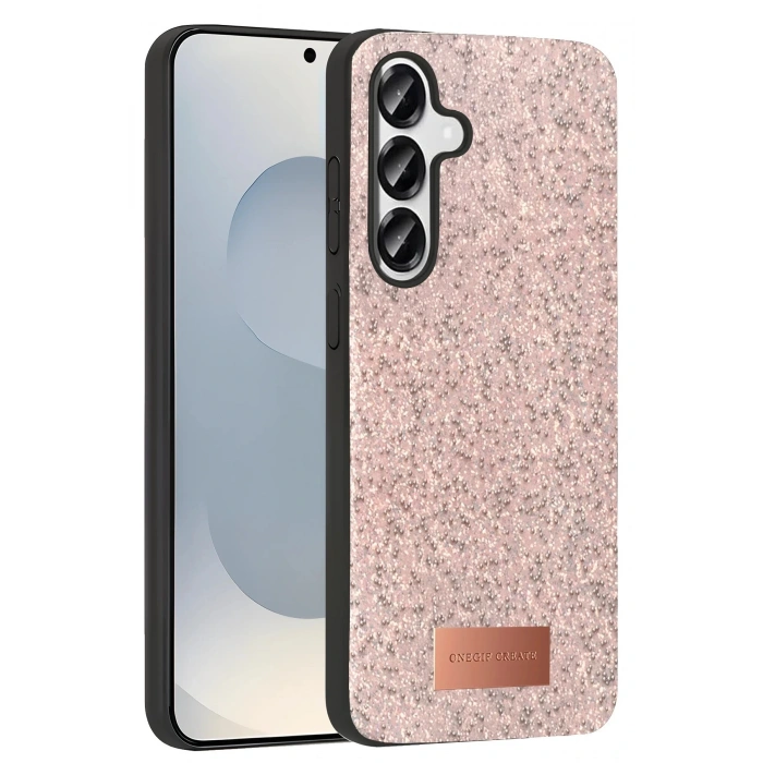 LitaeTrend Samsung Galaxy S25 Plus Bright Simli Kapak - Pembe