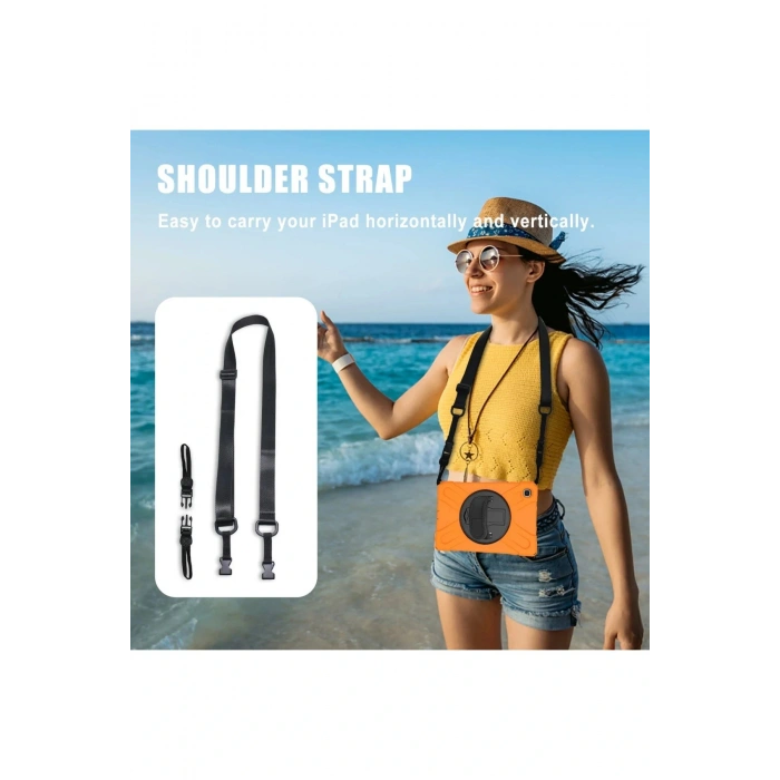 LitaeTrend Samsung Galaxy T220 Tab A7 Lite 8.7 Kılıf Amazing Tablet Kapak - Turuncu