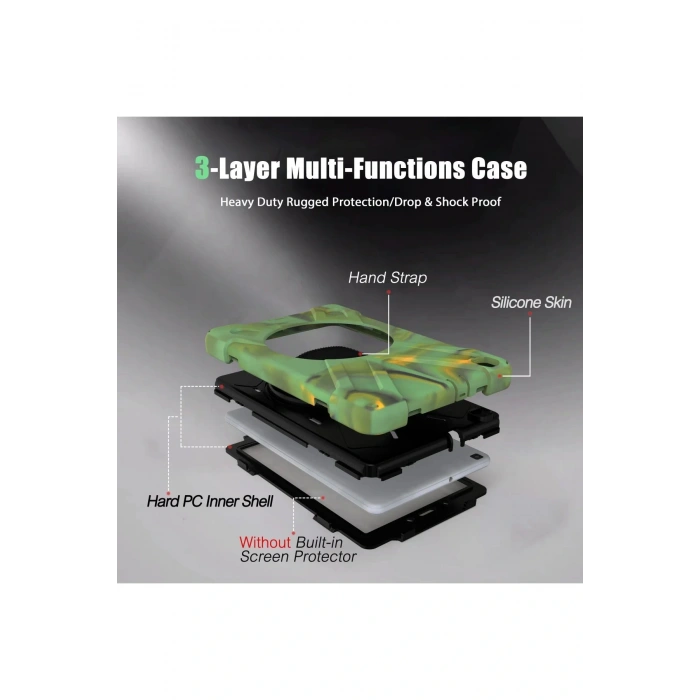 LitaeTrend Samsung Galaxy T290 Tab A 8 Kılıf Amazing Tablet Kapak - Kamuflaj