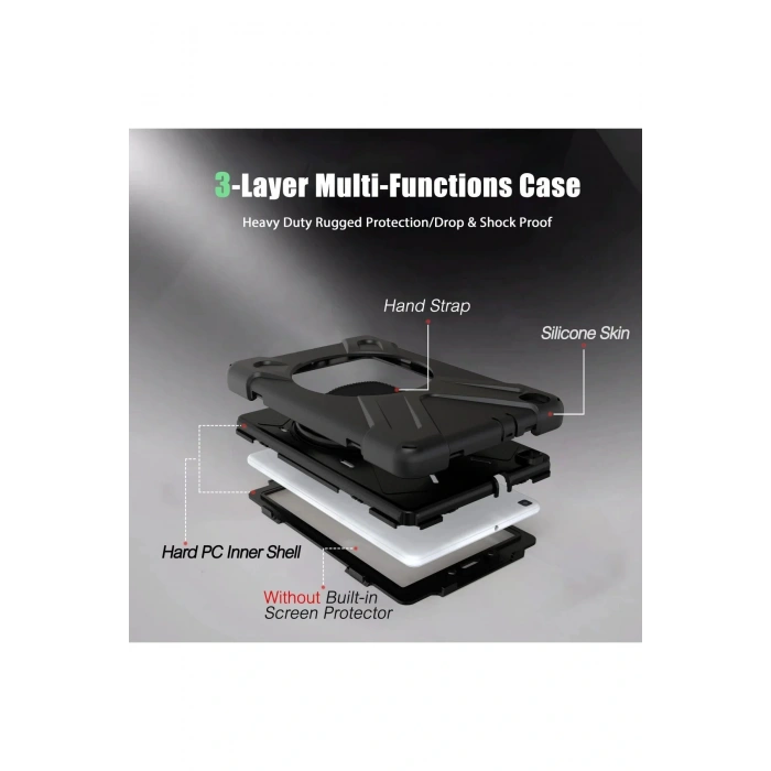 LitaeTrend Samsung Galaxy T290 Tab A 8 Kılıf Amazing Tablet Kapak - Siyah