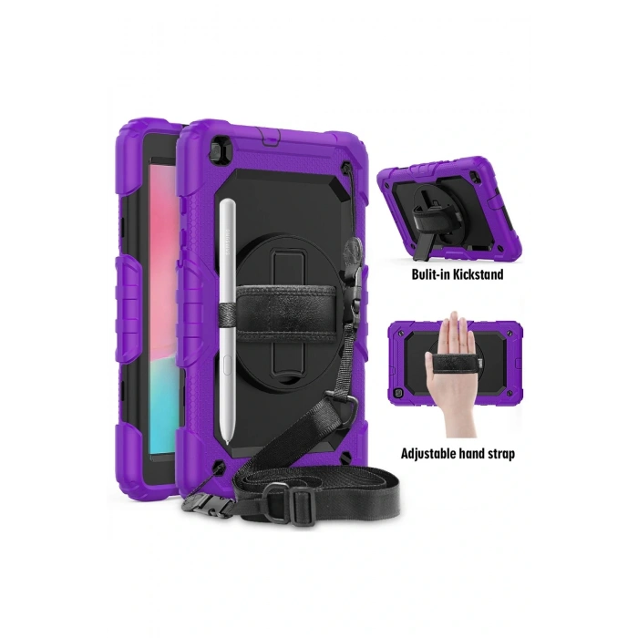 LitaeTrend Samsung Galaxy T290 Tab A 8 Kılıf Pars Tablet Kapak - Mor