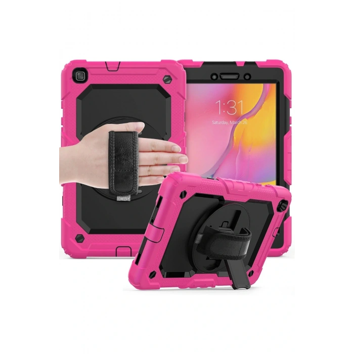 LitaeTrend Samsung Galaxy T290 Tab A 8 Kılıf Pars Tablet Kapak - Pembe