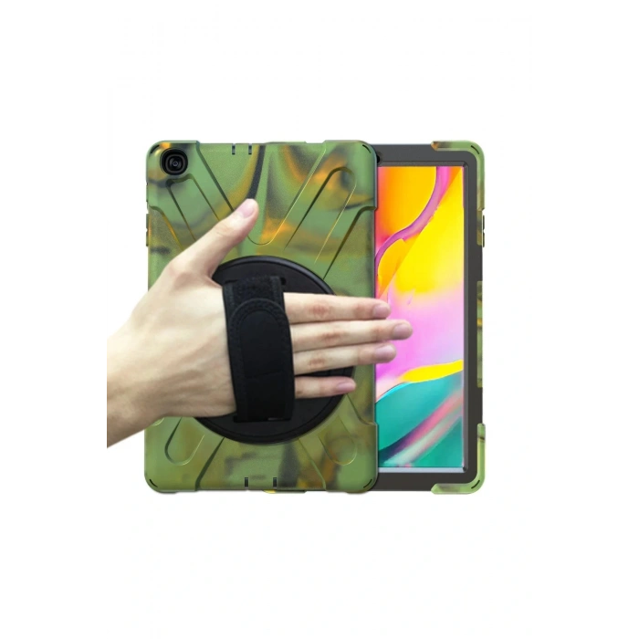 LitaeTrend Samsung Galaxy T510 Tab A 10.1 Kılıf Amazing Tablet Kapak - Kamuflaj