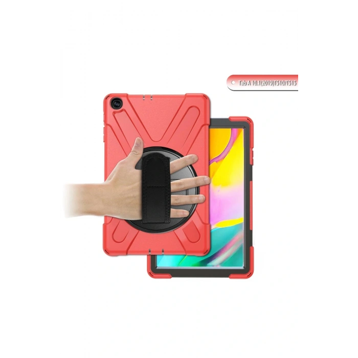 LitaeTrend Samsung Galaxy T510 Tab A 10.1 Kılıf Amazing Tablet Kapak - Kırmızı