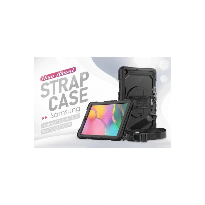 LitaeTrend Samsung Galaxy T510 Tab A 10.1 Kılıf Pars Tablet Kapak - Siyah