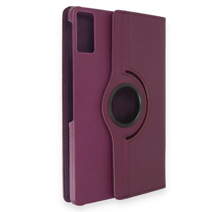 LitaeTrend Samsung Galaxy T550 Tab A 9.7 Kılıf 360 Tablet Deri Kılıf - Mürdüm