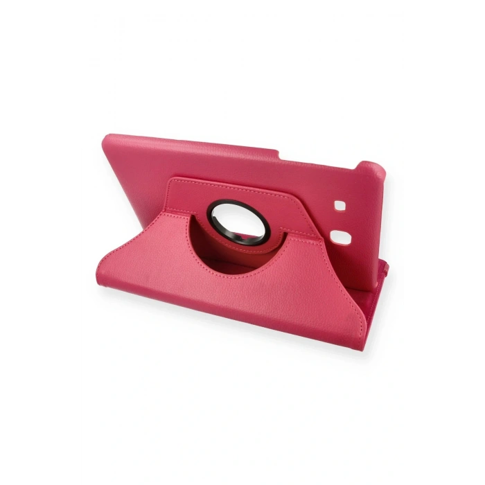 LitaeTrend Samsung Galaxy T560 Tab E 9.7 Kılıf 360 Tablet Deri Kılıf - Pembe