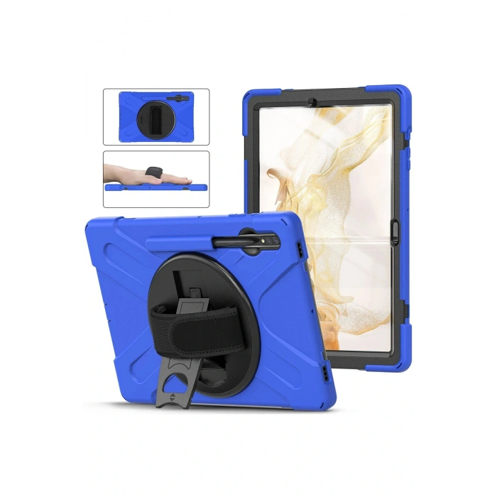 LitaeTrend Samsung Galaxy T737 Tab S7 FE 12.4 Kılıf Amazing Tablet Kapak - Mavi