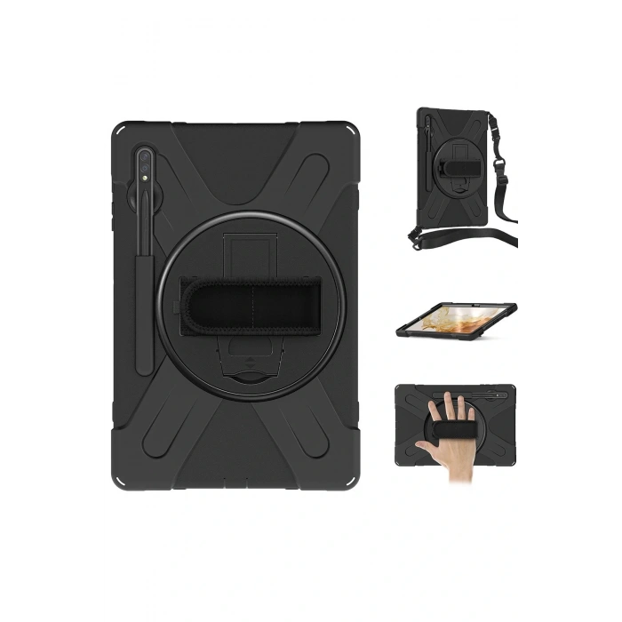 LitaeTrend Samsung Galaxy T737 Tab S7 FE 12.4 Kılıf Amazing Tablet Kapak - Siyah