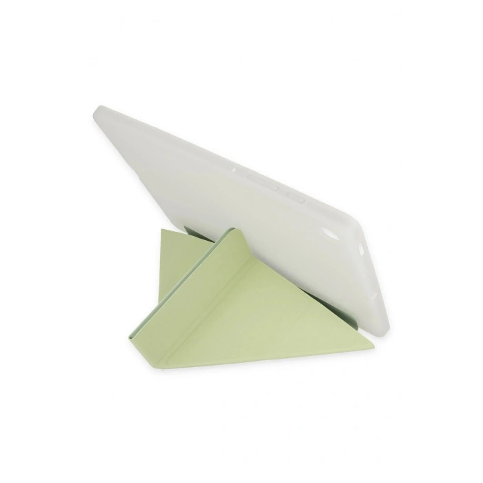 LitaeTrend Samsung Galaxy T737 Tab S7 FE 12.4 Kılıf Kalemlikli Mars Tablet Kılıfı - Açık Yeşil