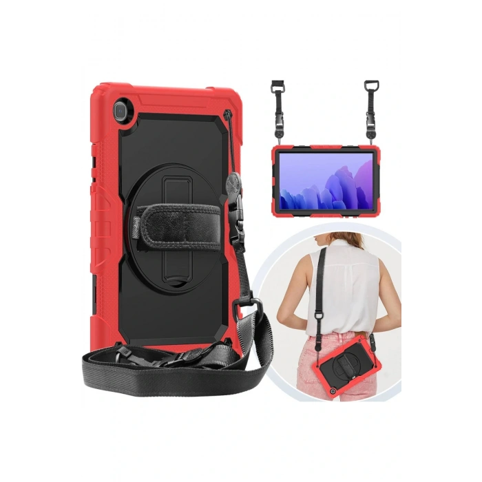 LitaeTrend Samsung Galaxy Tab A7 10.4 Kılıf Pars Tablet Kapak - Kırmızı