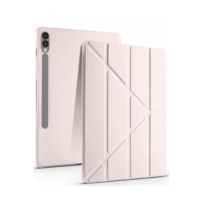 LitaeTrend Samsung Galaxy X610 Tab S9 FE Plus 12.4 Kılıf Kalemlikli Mars Tablet Kılıfı - Rose Gold