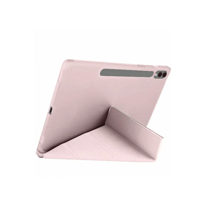 LitaeTrend Samsung Galaxy X610 Tab S9 FE Plus 12.4 Kılıf Kalemlikli Mars Tablet Kılıfı - Rose Gold