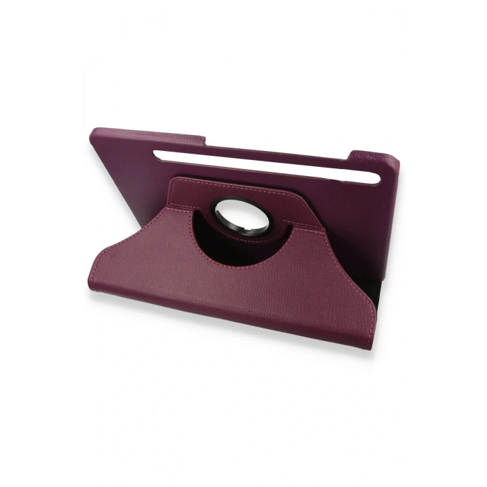 LitaeTrend Samsung Galaxy X800 Tab S8 Plus 12.4 Kılıf 360 Tablet Deri Kılıf - Mürdüm