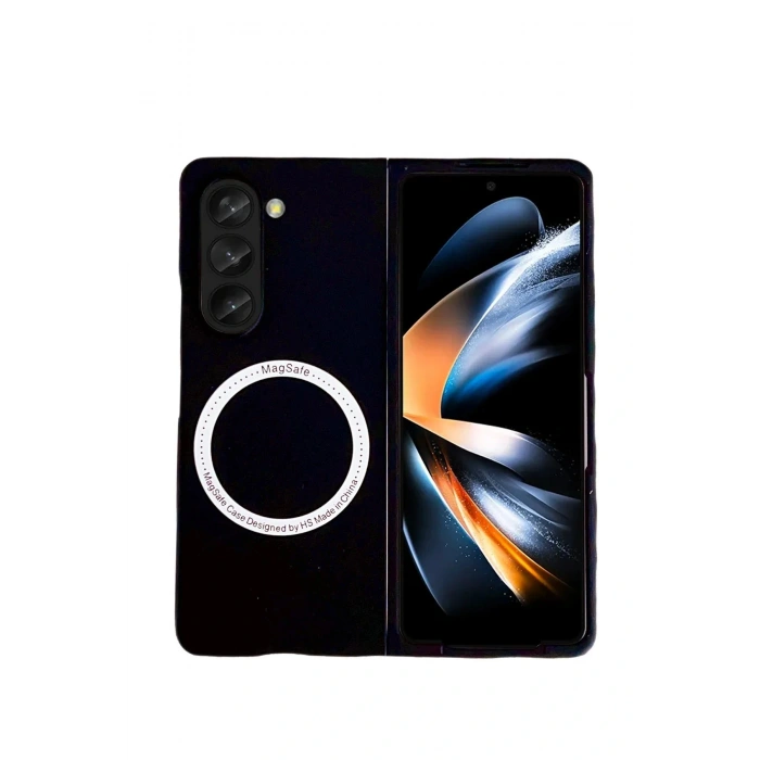 LitaeTrend Samsung Galaxy Z Fold 5 Kılıf Mata Fold Kapak - Siyah