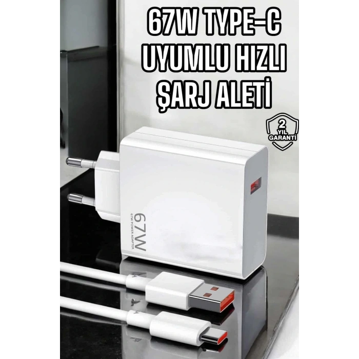 LitaeTrend Şarj Aleti Turbo Hızlı 67W Type-C Hızlı Şarj