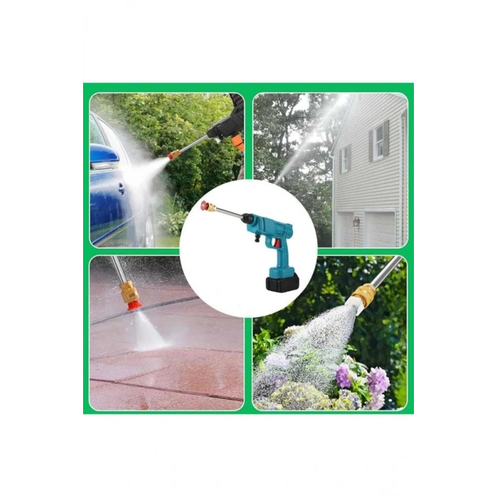 LitaeTrend Şarjlı Ve Yüksek Basınçlı Oto Yıkama Makinesi Ve Sulama Tabancası Bahçe Yıkama Makinesi