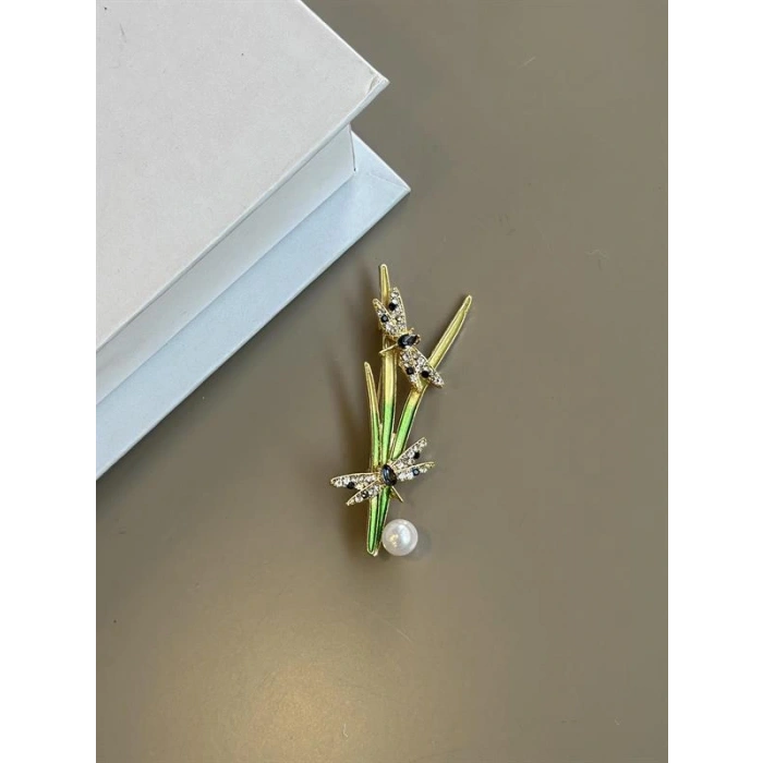 LitaeTrend Sazlık Broş - Yeşil