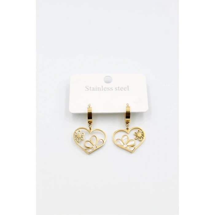 LitaeTrend Sedef Çiçek Küpe - Altın