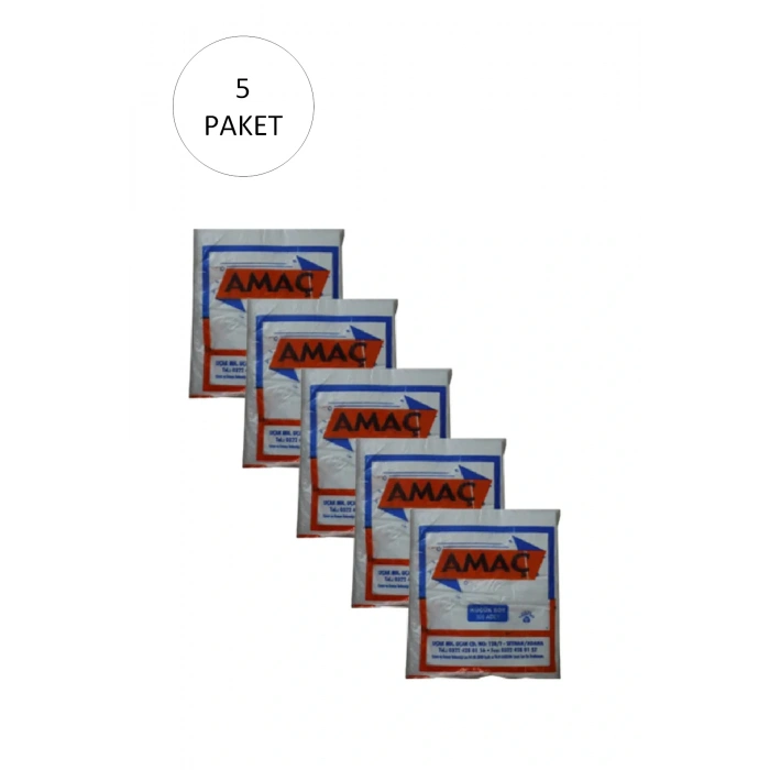 LitaeTrend Şeffaf Hışır Atlet Poşet Küçük Boy 25x42 Cm 650 Gr (5 Paket-Takriben 1,500 Adet)