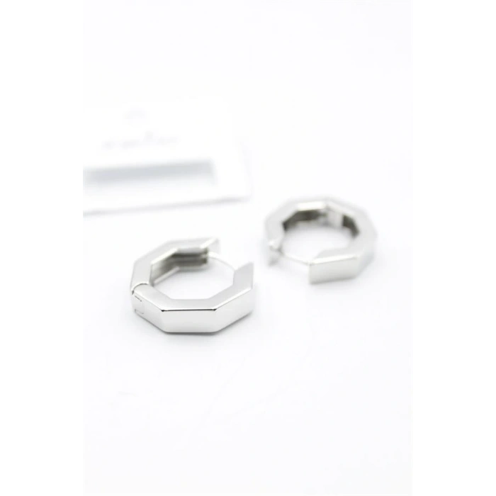 LitaeTrend Sekizgen  Küpe - Gümüş