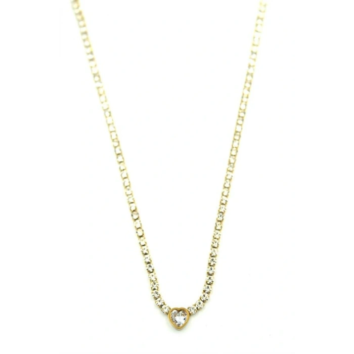 LitaeTrend Su Yolu Kalp Kolye - Altın