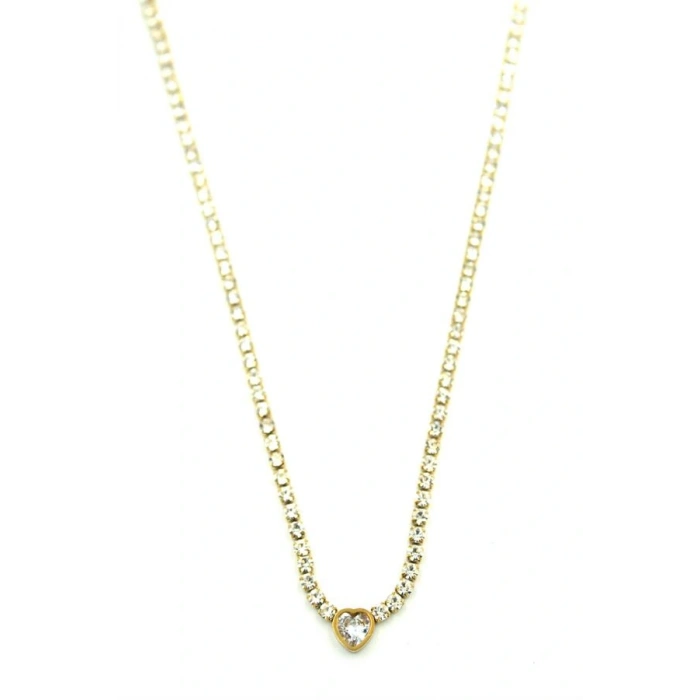 LitaeTrend Su Yolu Kalp Kolye - Altın