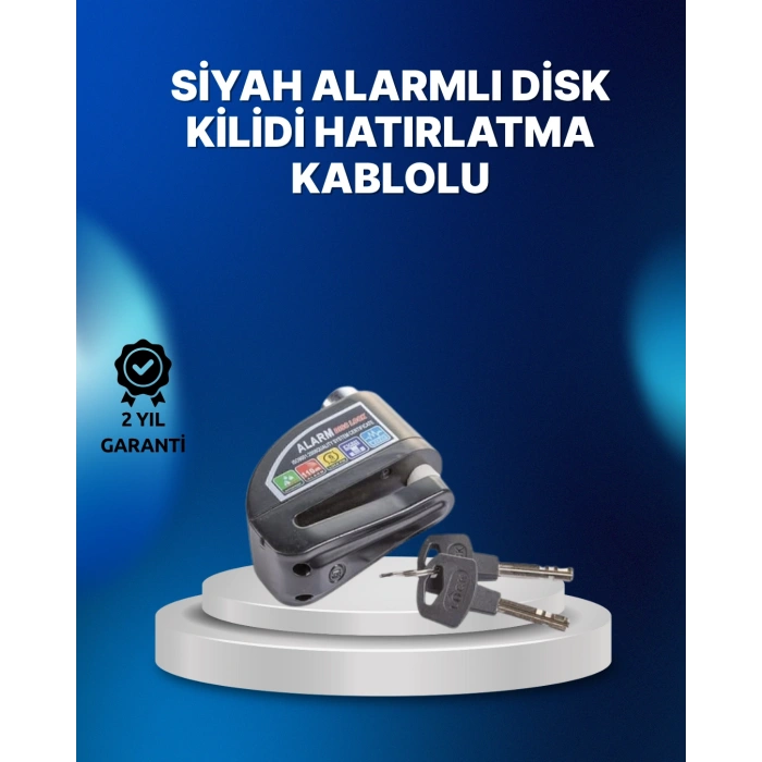 HERŞEYTREND Suya Dayanıklı 110dB Alarmlı Çelik Disk Kilidi