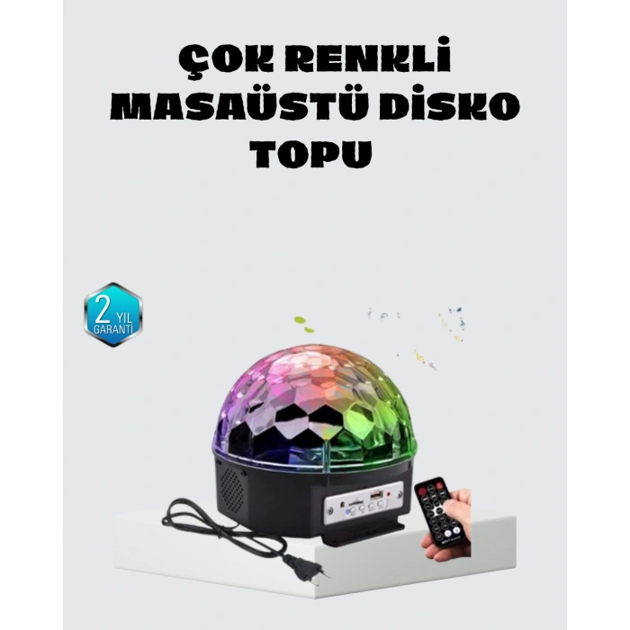 LitaeTrend Taşınabilir Mini Disko Topu Lamba – Müzikle Senkronize Işık Efekti ve Parti Atmosferi