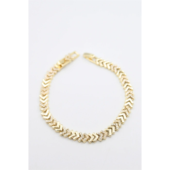 HERŞEYTREND Taşlı Bileklik - Altın