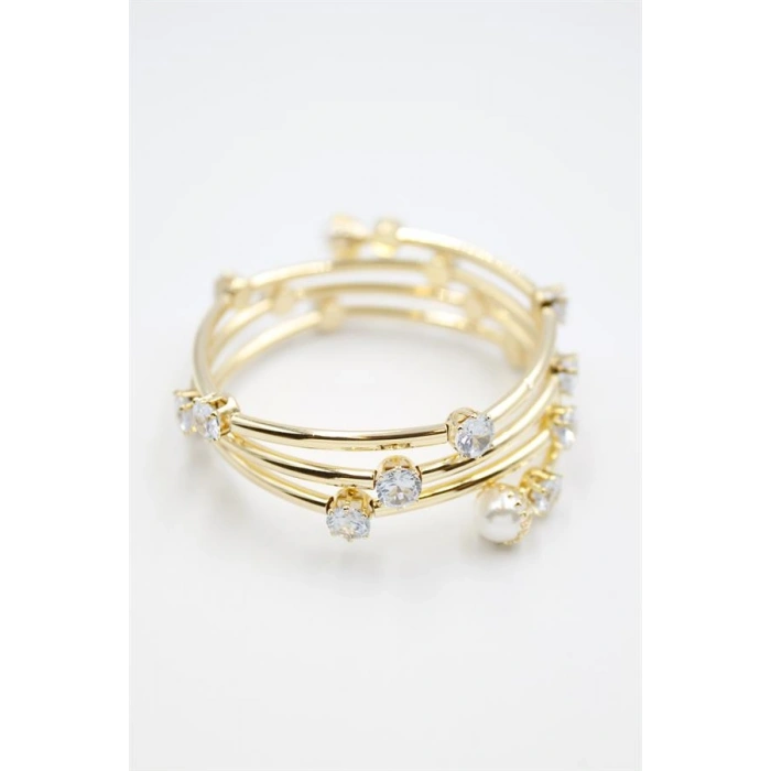 HERŞEYTREND Taşlı Bilezik - Altın