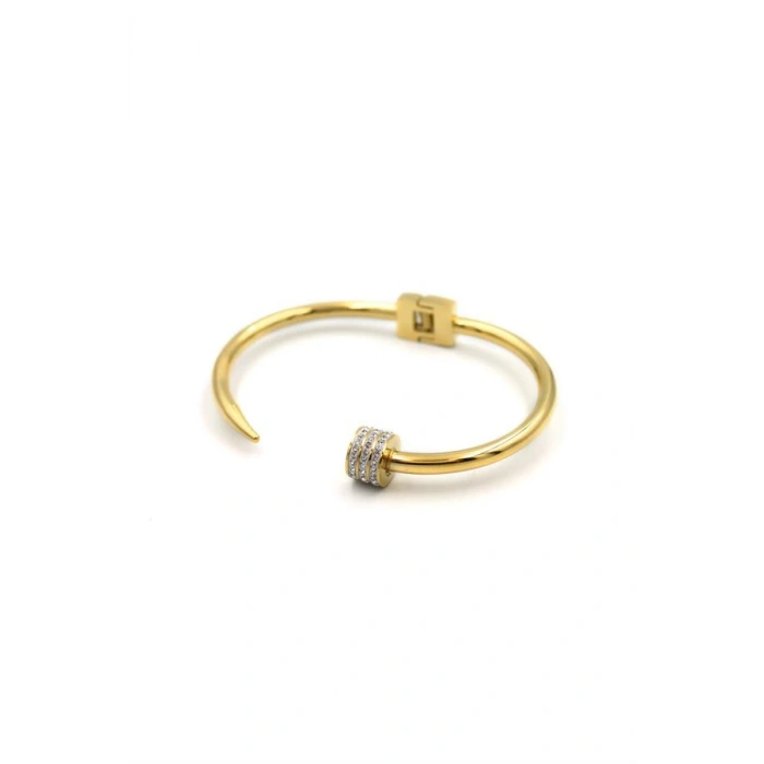 LitaeTrend Taşlı Çivi Bilezik - Altın