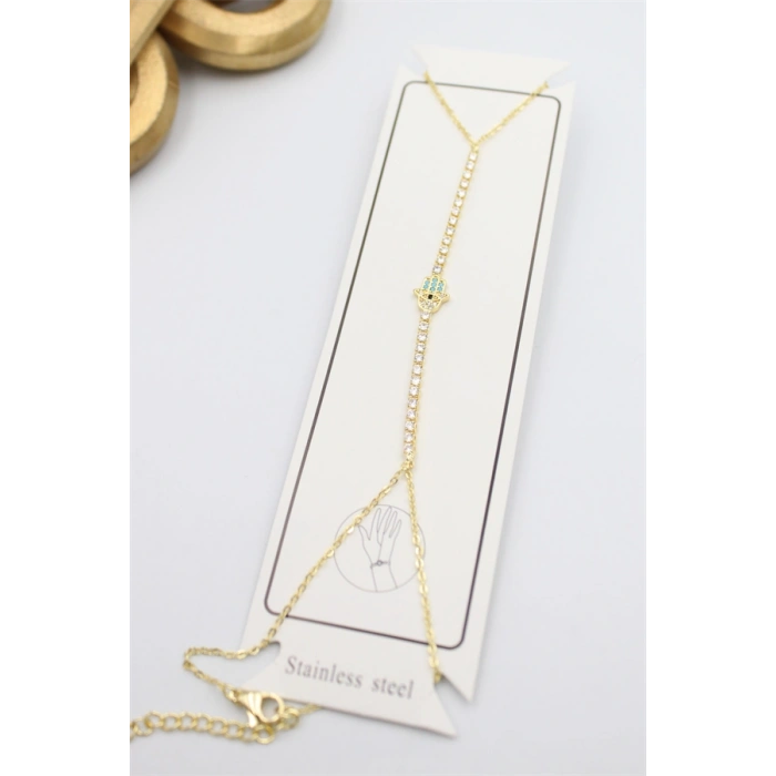 HERŞEYTREND Taşlı Fatıma Eli Şahmeran - Altın