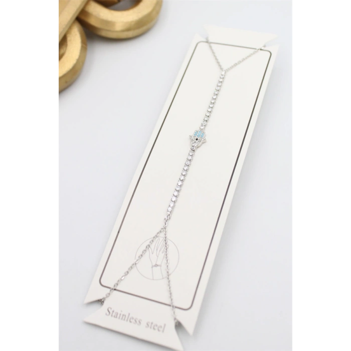 HERŞEYTREND Taşlı Fatıma Eli Şahmeran - Gümüş