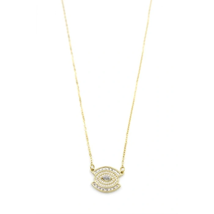 LitaeTrend Taşlı Göz Kolye - Altın