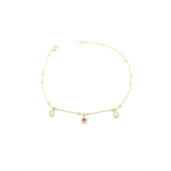 LitaeTrend Taşlı Halhal - Altın