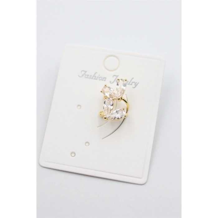 HERŞEYTREND Taşlı Kıkırdak Küpe - Altın