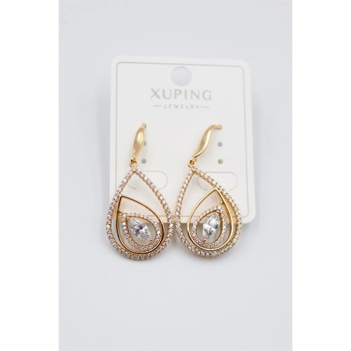 LitaeTrend Taşlı Küpe - Altın