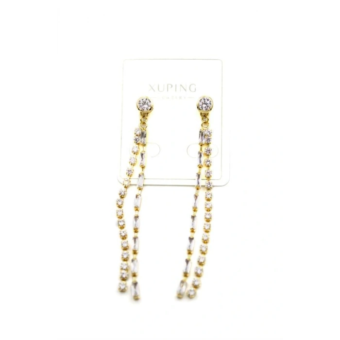 LitaeTrend Taşlı Küpe - Altın