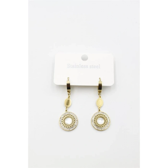 LitaeTrend Taşlı Küpe - Altın