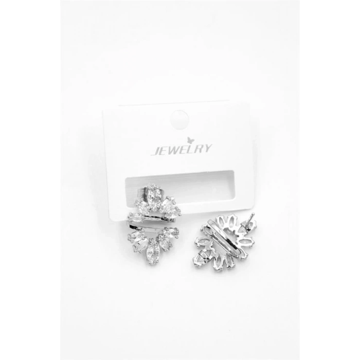 LitaeTrend Taşlı Küpe - Gümüş