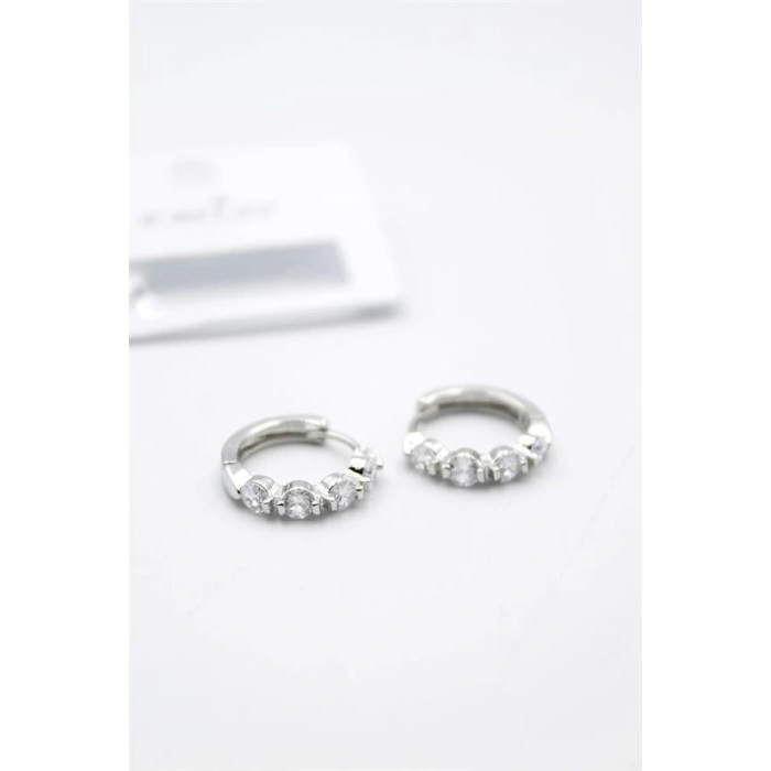 LitaeTrend Taşlı Küpe - Gümüş