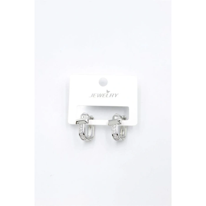 LitaeTrend Taşlı Küpe - Gümüş