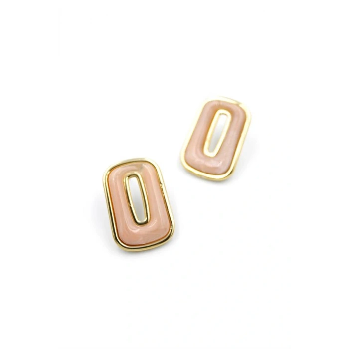 LitaeTrend Taşlı Küpe - Pembe