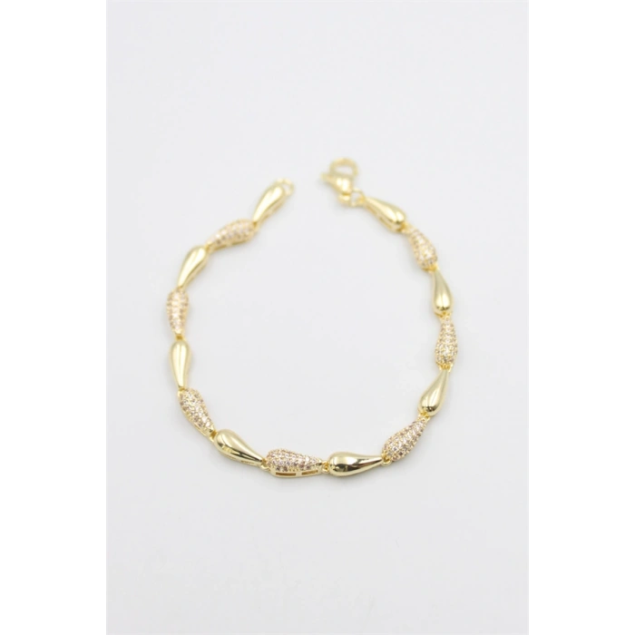 HERŞEYTREND Taşlı Vip Bileklik - Altın