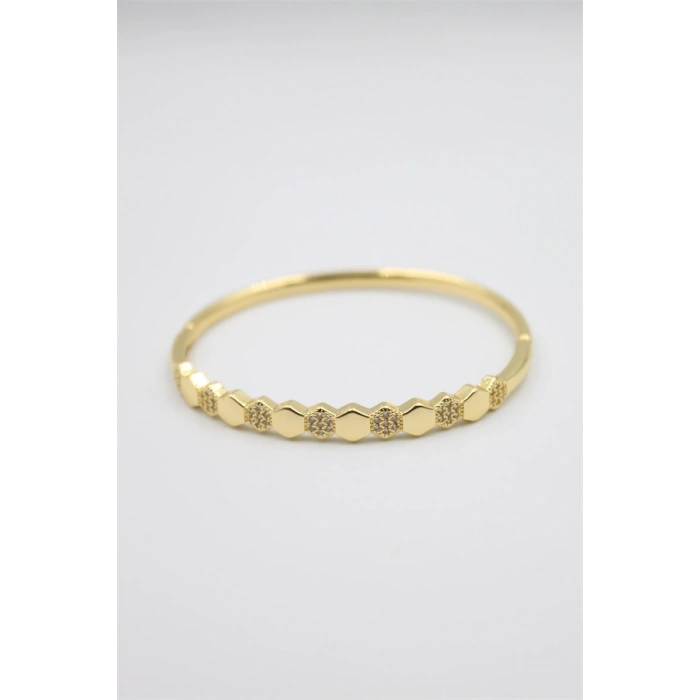 HERŞEYTREND Taşlı Vip Bilezik - Altın